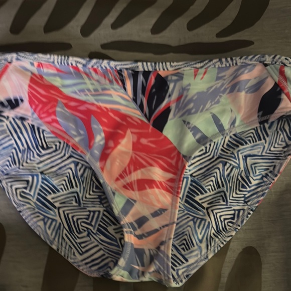 Colorful Leaf Print Bikini Bottom - Picture 1 of 4